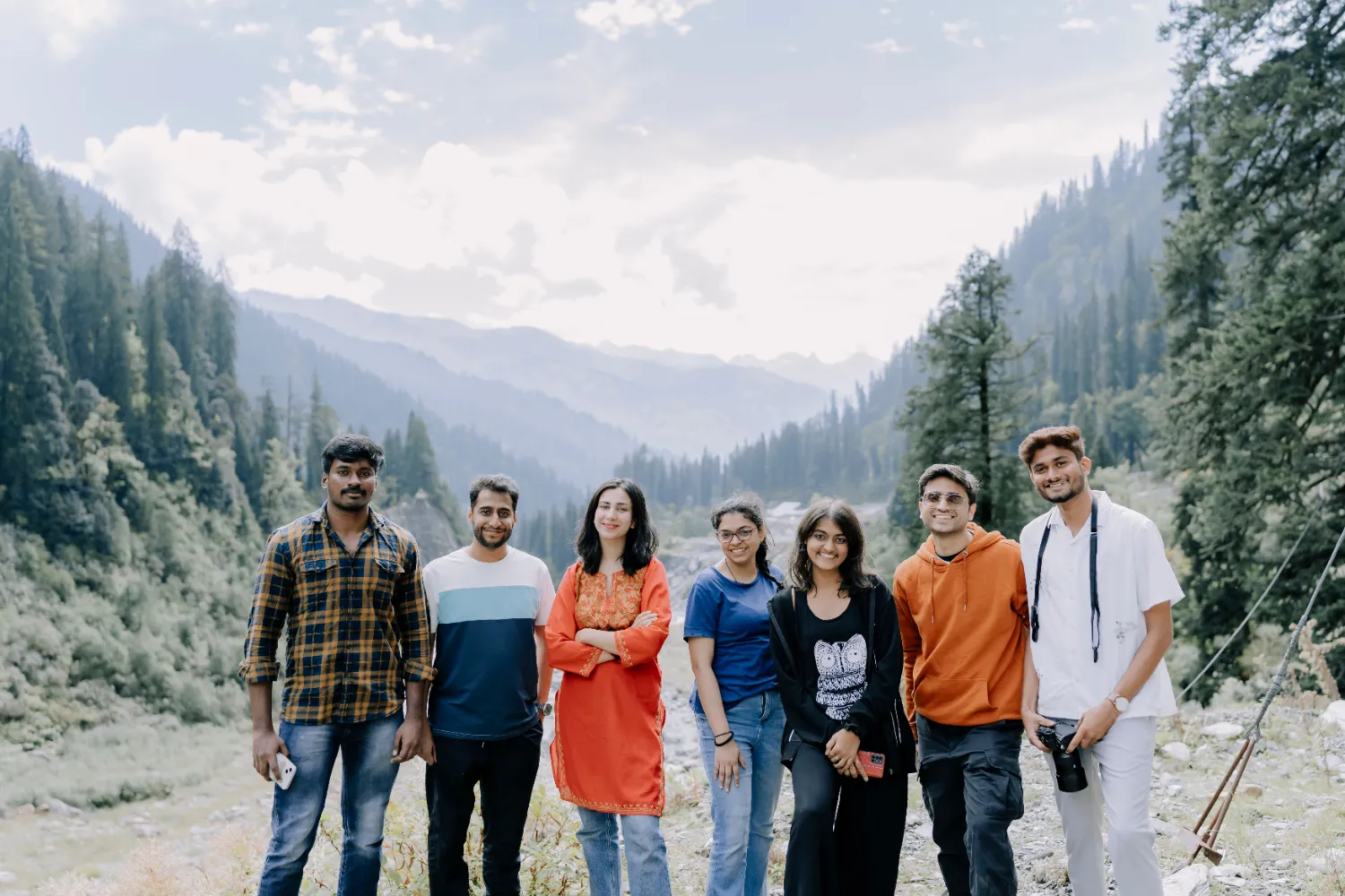 NorthStar Xperience group posing in a valley on a northern Ontario day trip